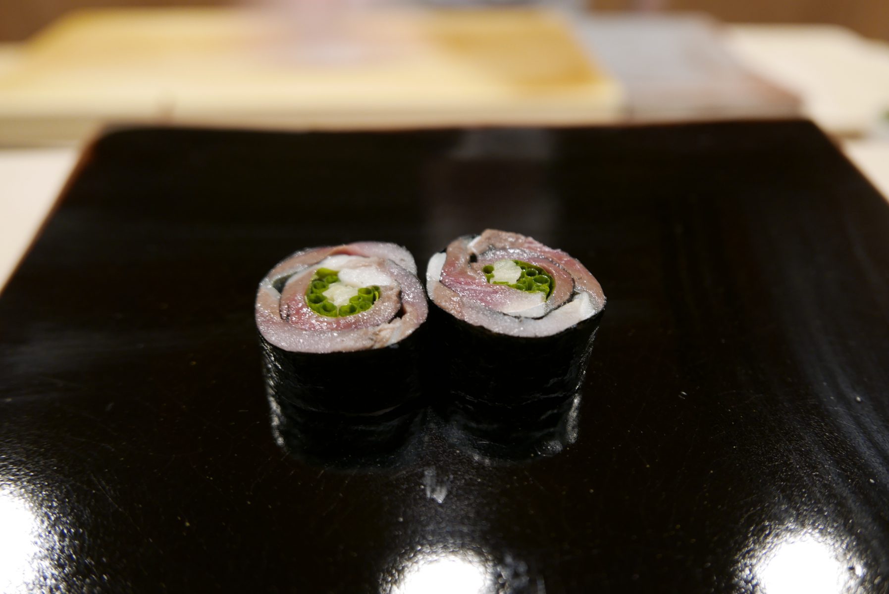 Sardine roll at Sushi Sugita,Tokyo